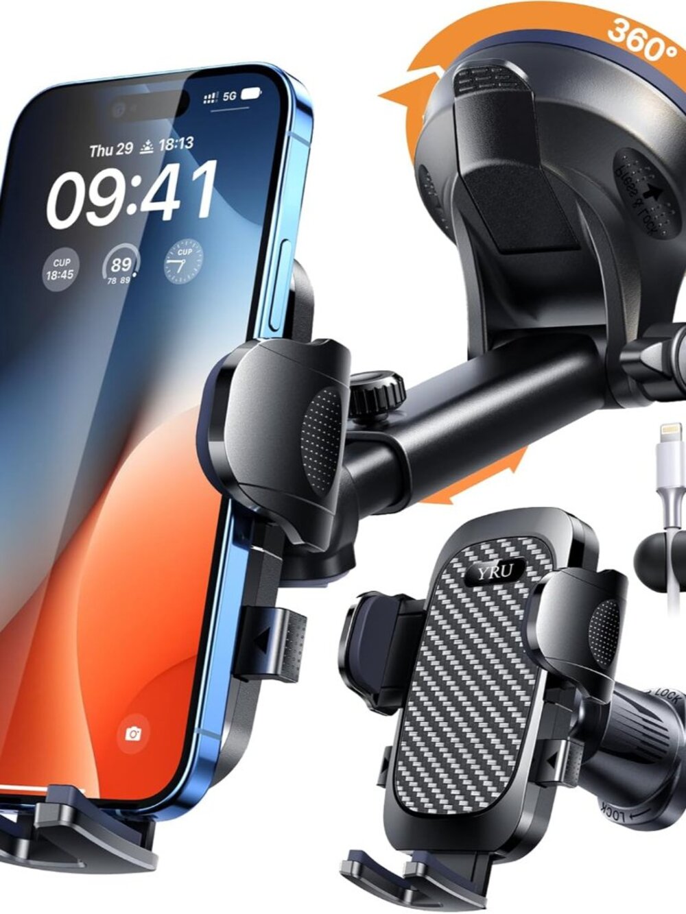 True Military-Grade 360°Rotation Suction 2026 Ultimate Car Phone Holder